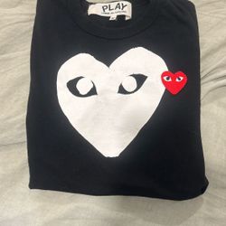 Comme des Garcons PLAY Play White Heart Red Emblem T-shirt M