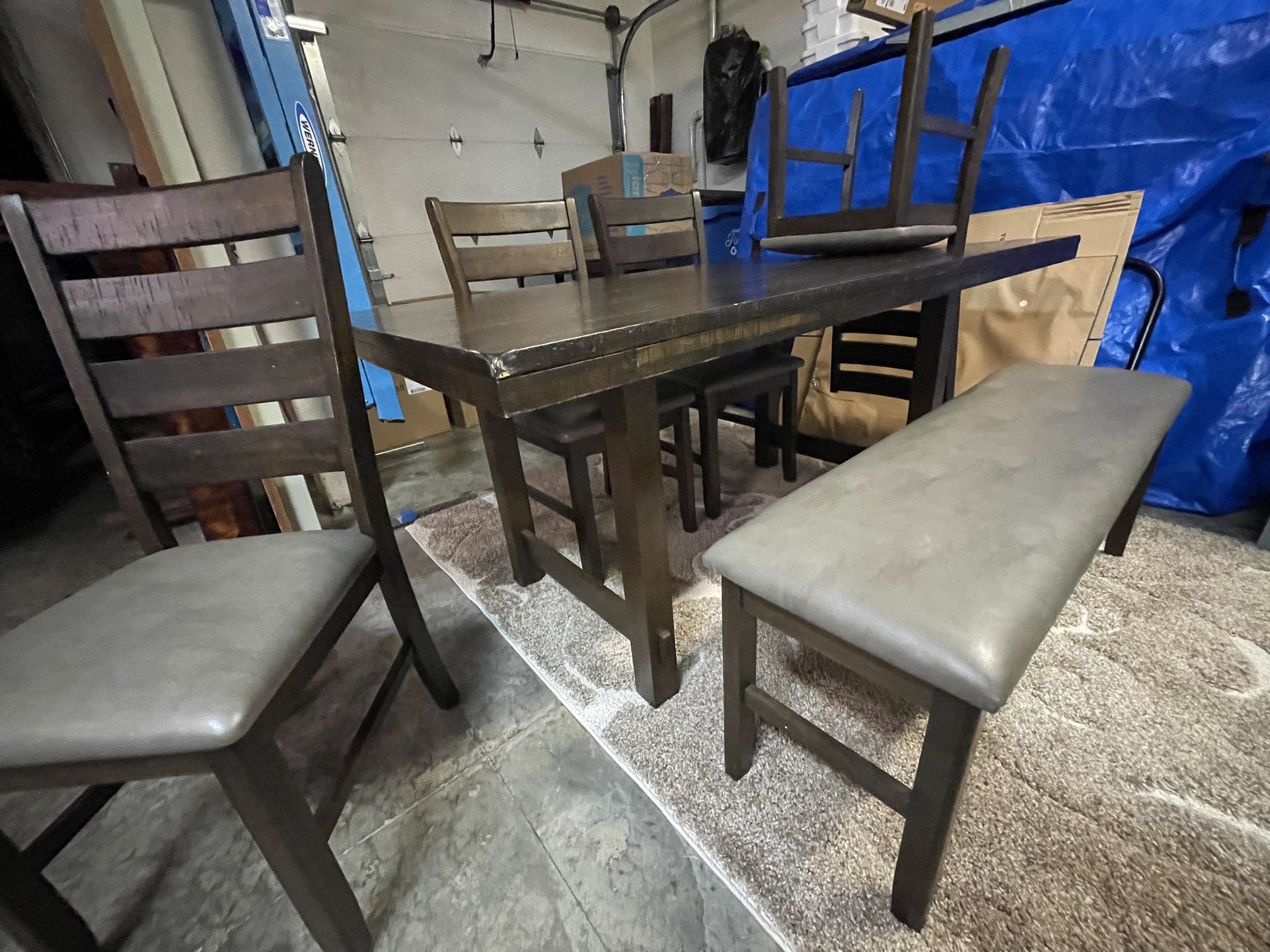 Kitchen Table With Chairs And Bench