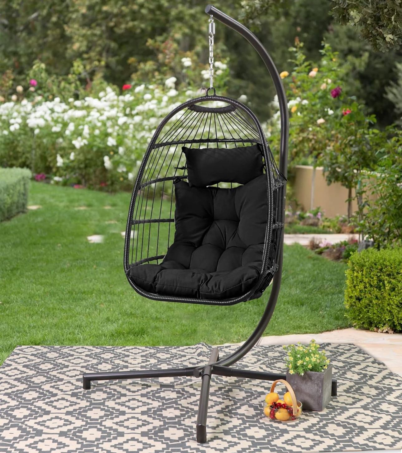 Hammock Swing Egg Chair with Stand