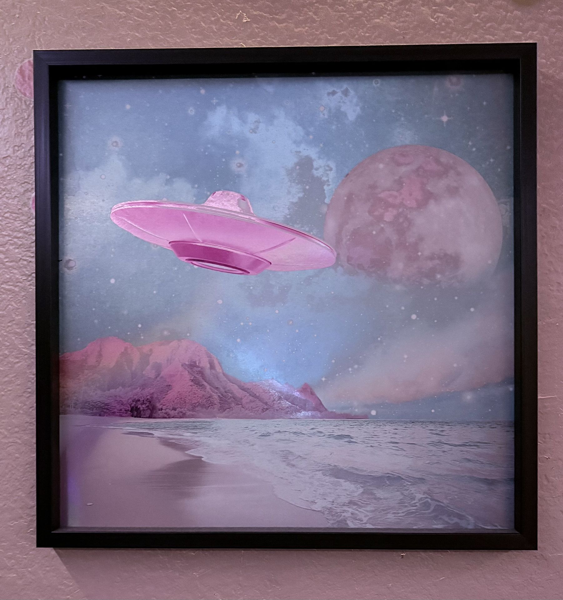 UFO Outer space Canvas Wall Decor 