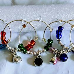 Wine Charms 6 Piece New Handmade 
