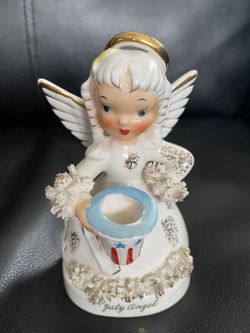 Vintage July Angel Figurine