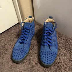 Blue High top Christian Louboutin With Spikes