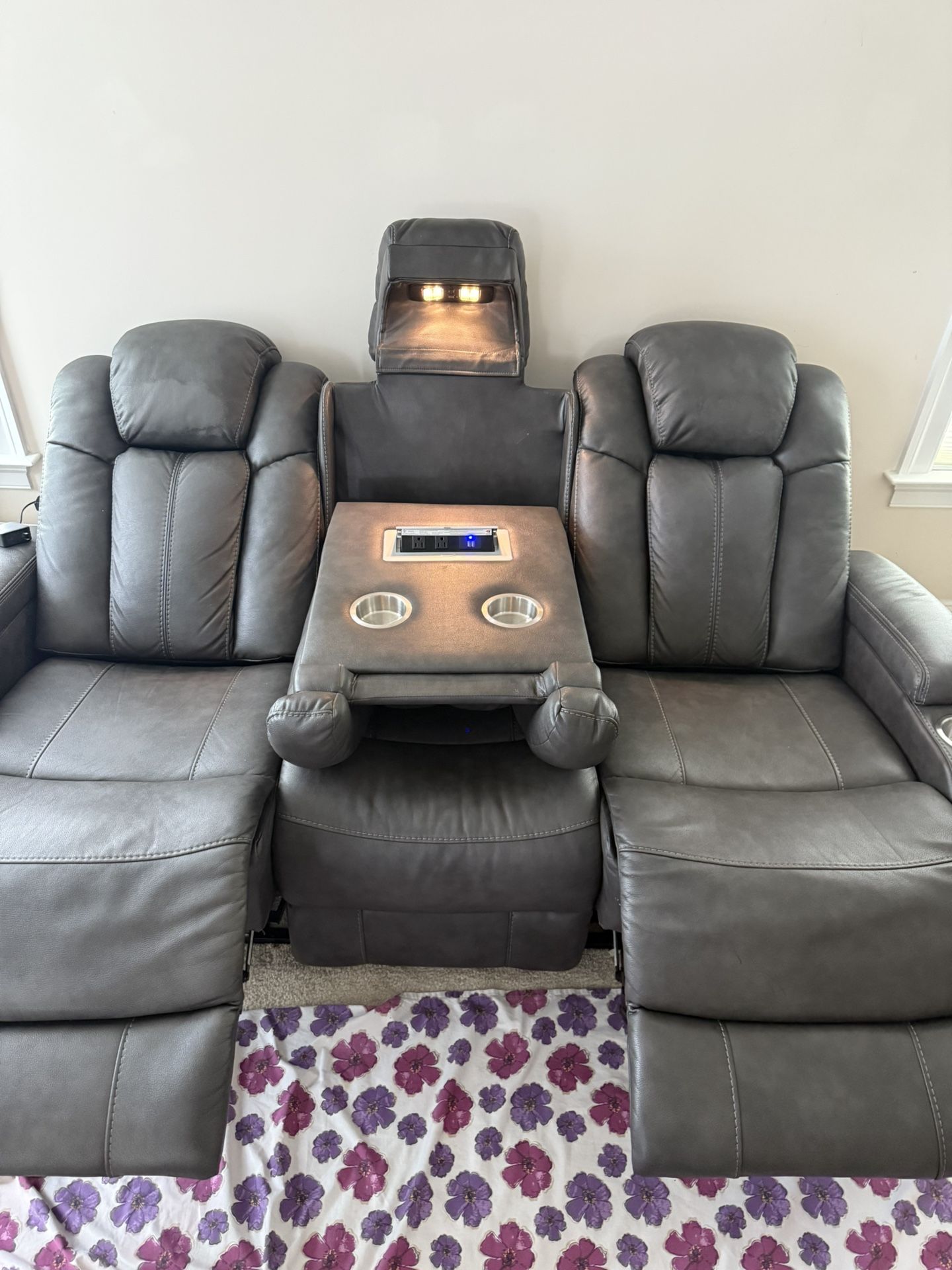 Caveman Den Dual Power Reclining Sofa (set Of 2)