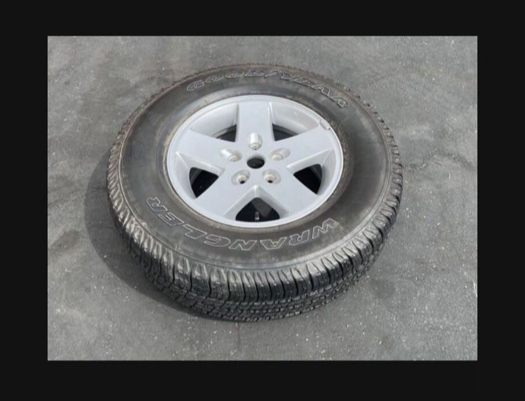 1 — 255/75r17 Jeep Cherokee Rim Wheels 5x127 5x5 100% New Tires Treads !!!!