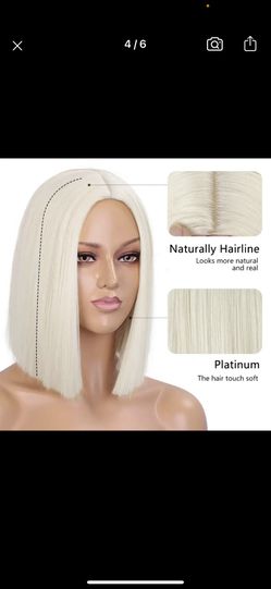 Synthetic Bob Wig Blonde
