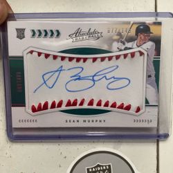 Sean Murphy 2020 Absolute Baseball Signature Autograph Black 72/125 SP Athletics