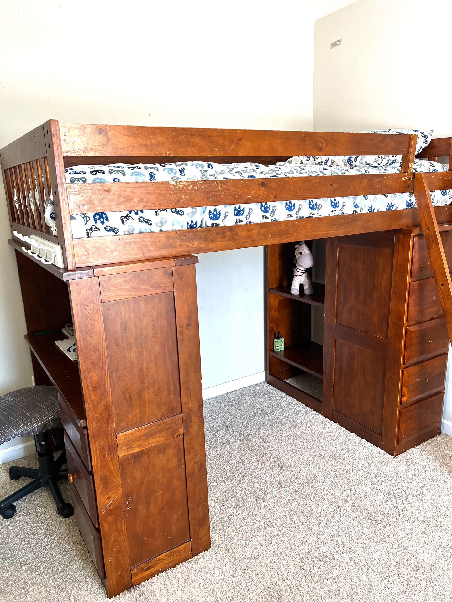 bunk bed twin solid wood 