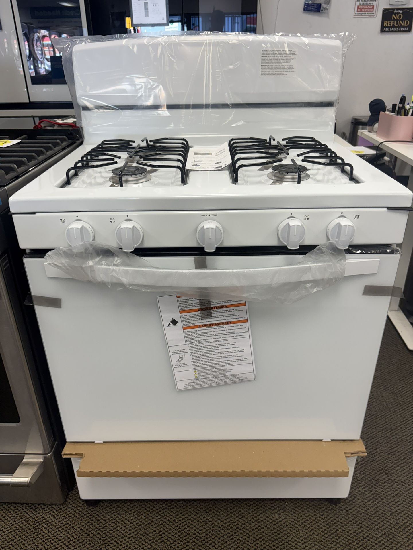 Whirlpool - Gas Stove 4-burner (White) | ($0 Down) | Warranty Included