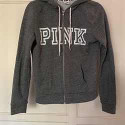 Zip Hoddie Pink Sweater With Pockets