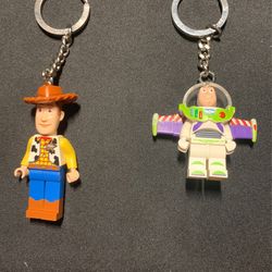 Lego Toy Story Woody And Buzz Keychains