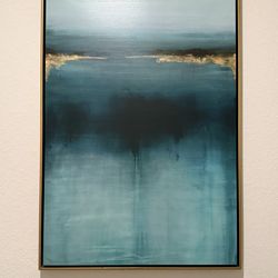 Beautiful ZGallerie Artwork Teals Blues Gold