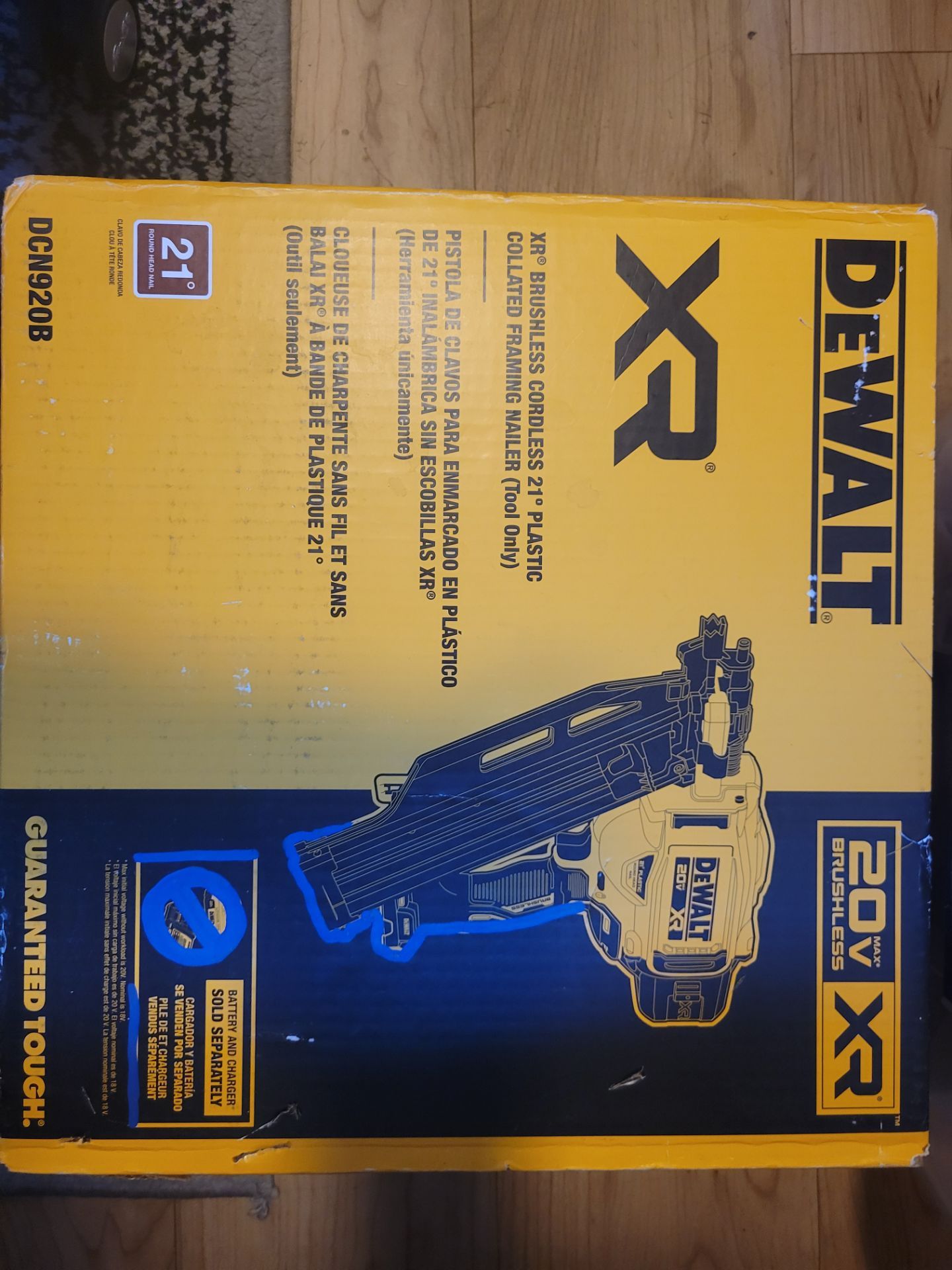 XR brushless cordless 20Vmax framing nailer DEWALT XR