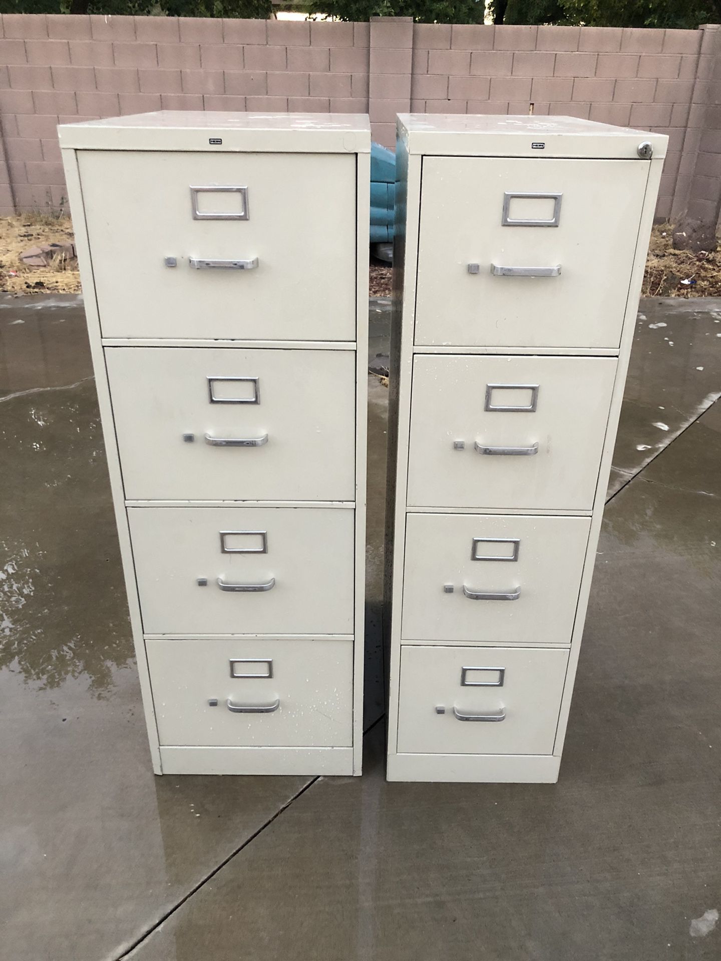 2 METAL FILE CABINETS