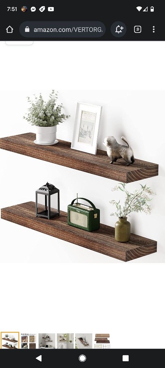 $50 VERTORGAN (2) SET FLOATING SHELVES