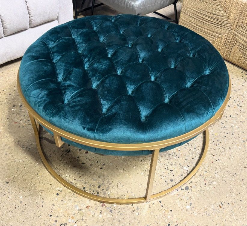 New Modern Oversized Green Ottoman Coffee Table