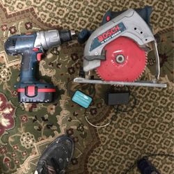 18v Bosch Hammer Drill and 18v Circular saw
