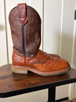 DOUBLE H MEN'S BOOT BARN EXCLUSIVE DOMESTIC PULL-ON WORK BOOTS -steel toe 8.5D