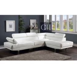 New White Sectional Sofa Couch 