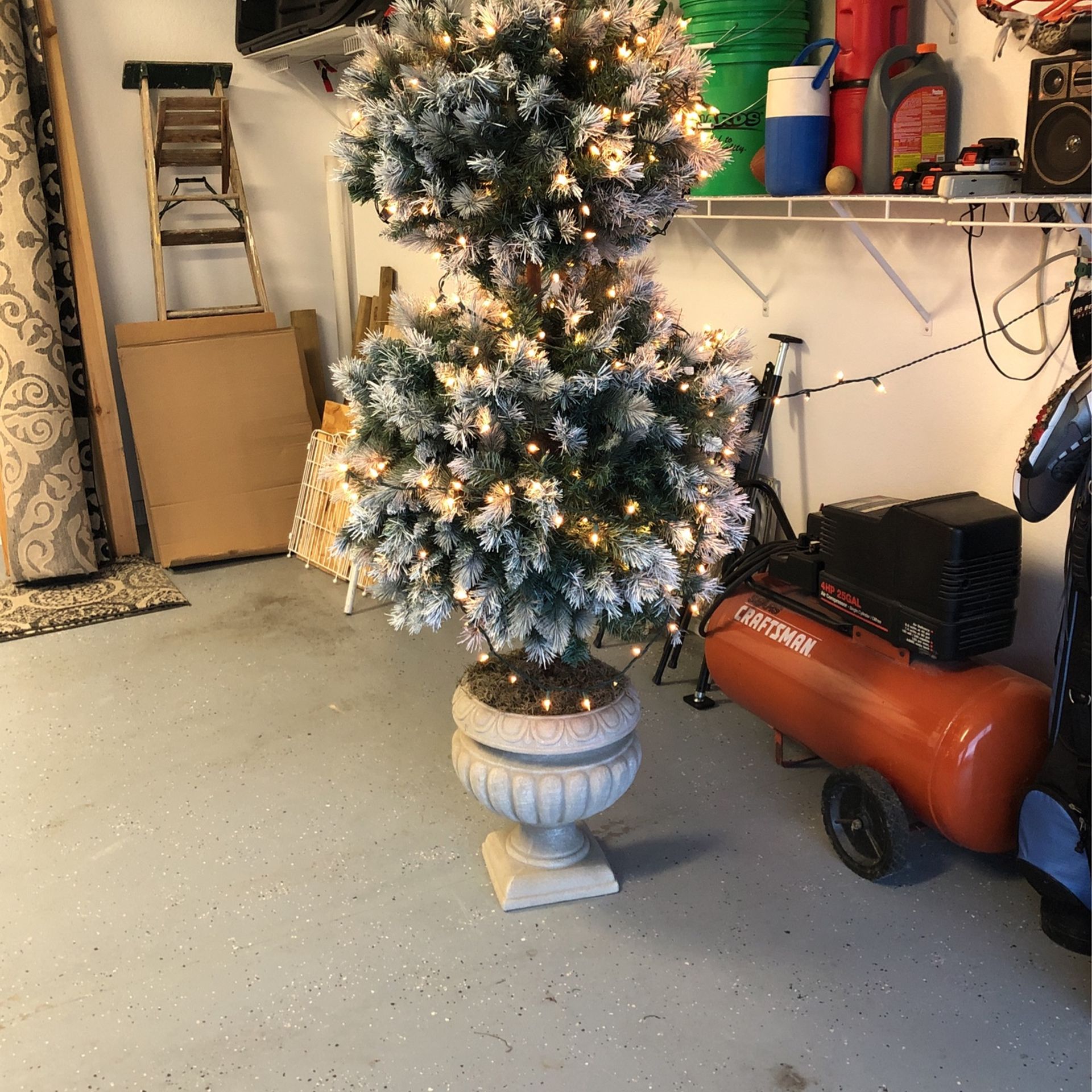 Lighted 6ft Tall Topiary Tree