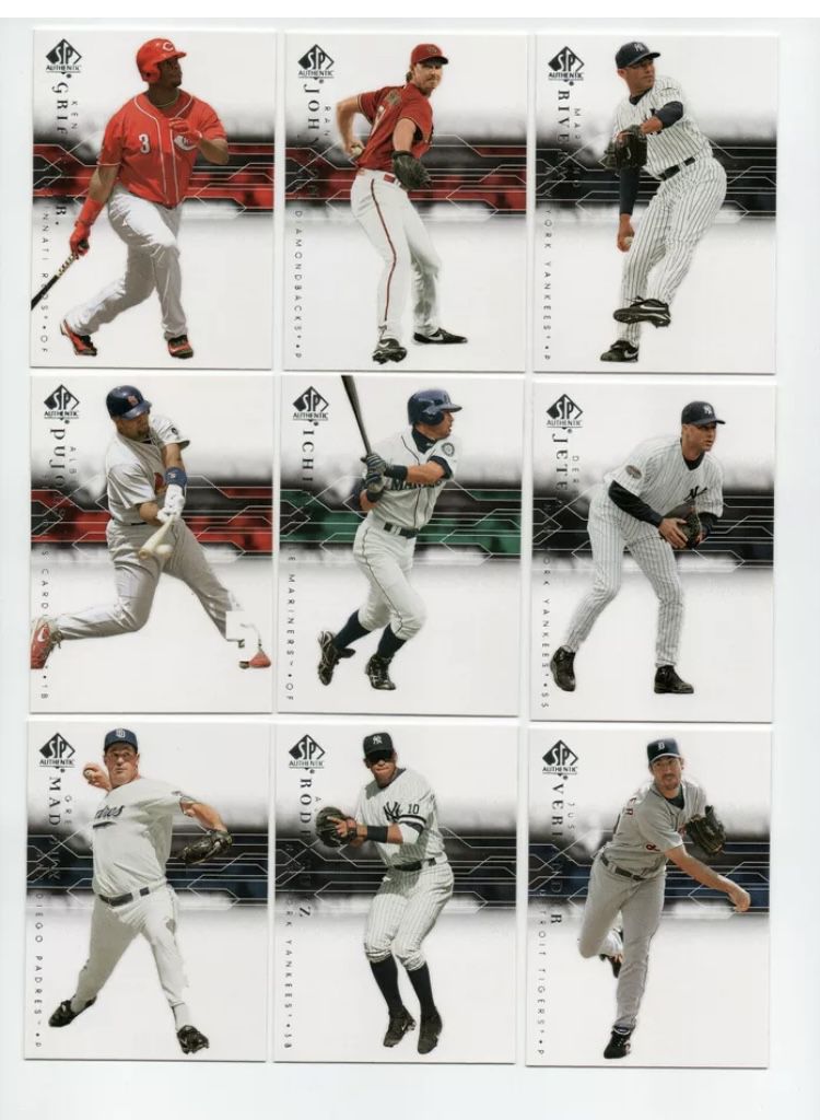 2008 Upper Deck SP Authentic Complete 100 Baseball Card Set Griffey Jeter Rodriguez Pujols Verlander 