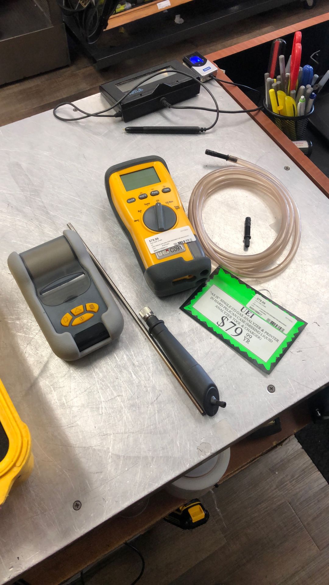 96091 UEI CO91 Single CO Gas Analyzer & Printer In Hard Carry Case ( “As Is” Missing Liquid Analyzer & Charger) 588617