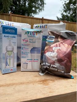 Avent breast milk storage and baby bottles