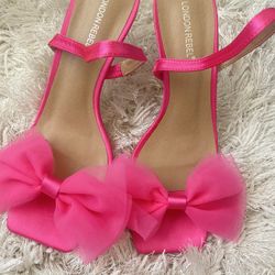 Pink Bow Heels