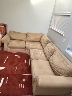 Pottery Barn Beige Sectional — Good Condition