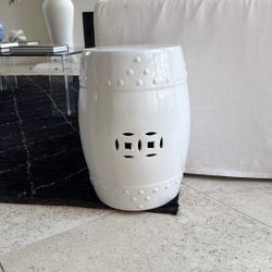 White Ceramic Side Table