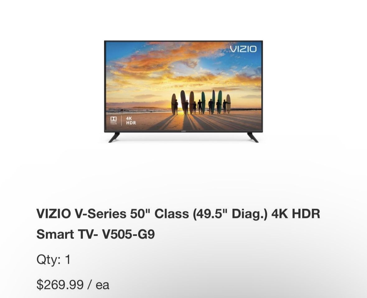 Like New VIZIO VSeries 50" Class (50 Inch t49.5" Diag.) 4K HDR Smart