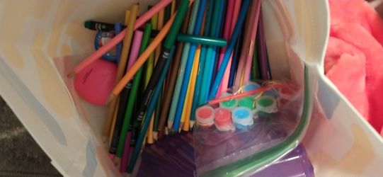 Colored Pencils And Markers