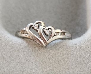 Diamond And Silver Ring