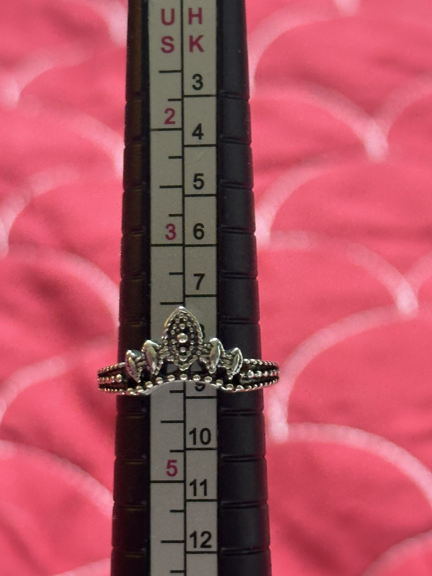 Fashion Silver Ring Size 4 Tiara