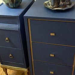 Newly refurbished His & Hers nightstands/end Tables/dressers/storage 