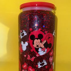Mickey And Minnie Snowglobe Cup
