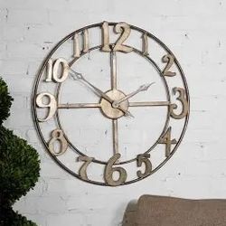 32" Metal Clock (Delevan/Brass)