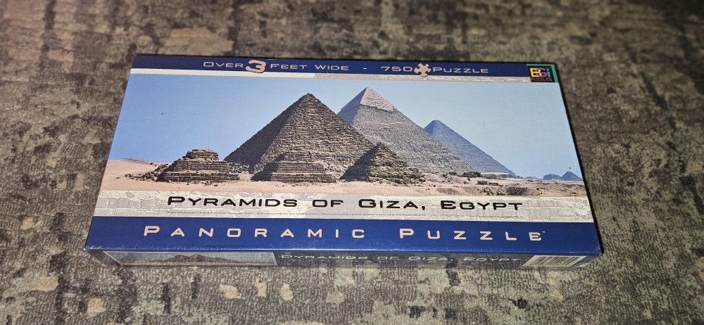 Pyramids Of Giza Egypt Panoramic Puzzle 750pcs Over 3 Ft Wide Brand New & Sealed