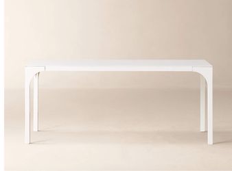 CB2 White Modern Rectangular Dining Table