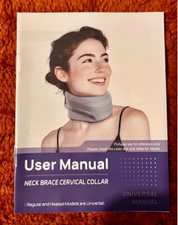 Heated Neck Brace Cervical Collar, Neck Support Brace with Heating Pad Electric