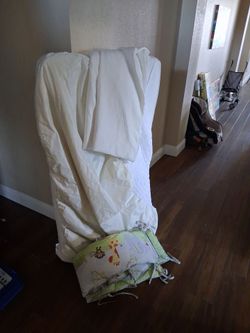 Kids crib mattress and set up