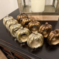 Pumpkin Napkin Rings. Set Of 10