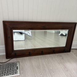 Entry Way Mirror With Hooks