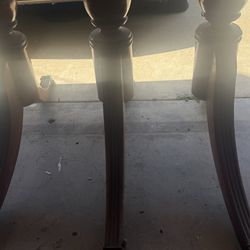 Antique dining table with 6 chairs