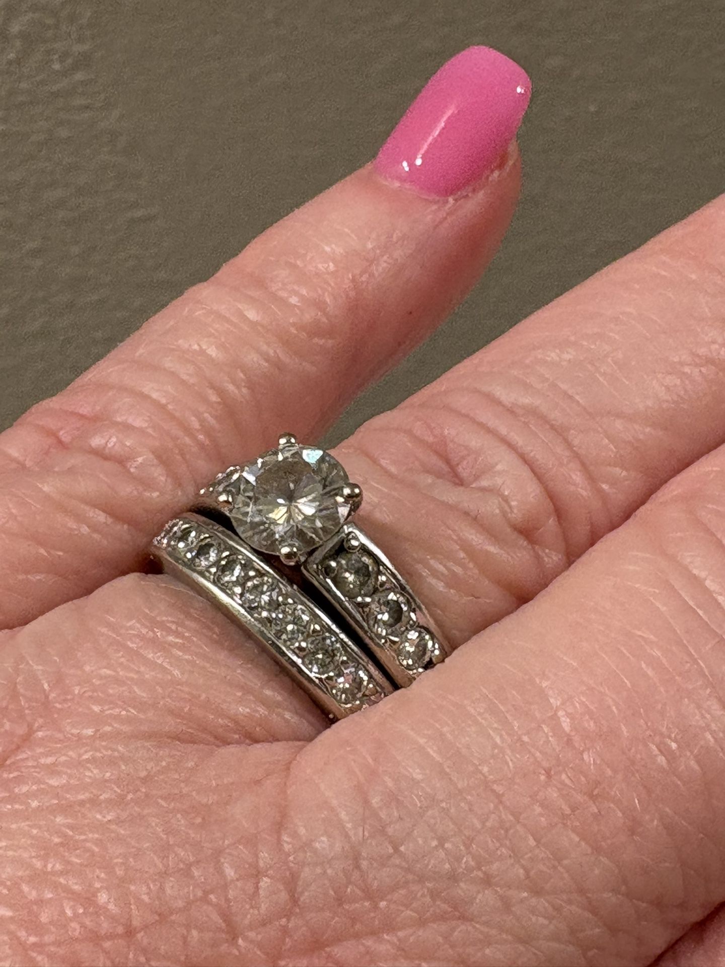 Charles and Colvard Moissanite Wedding Set