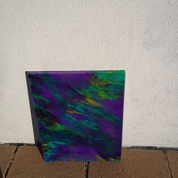 Under a black light painting 