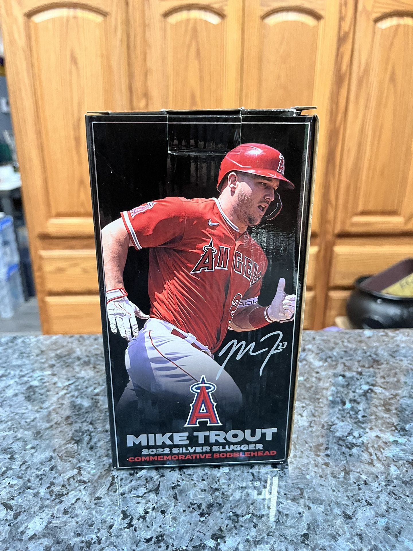 Angels Mike Trout 2022 Silver Slugger Award Winner Bobblehead.  Brand New 