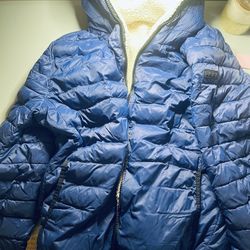 Dkny Blue Puffer Jacket  Medium Women’s 