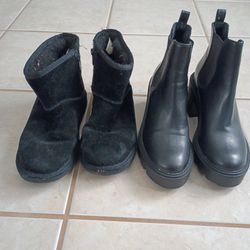 SLIGHTLY USED BLACK BOOTS
