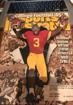 1995 College Football Preview Sports Illustrated Keyshawn Johnson USC